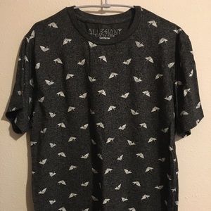 Origami paper crane pattern shirt
